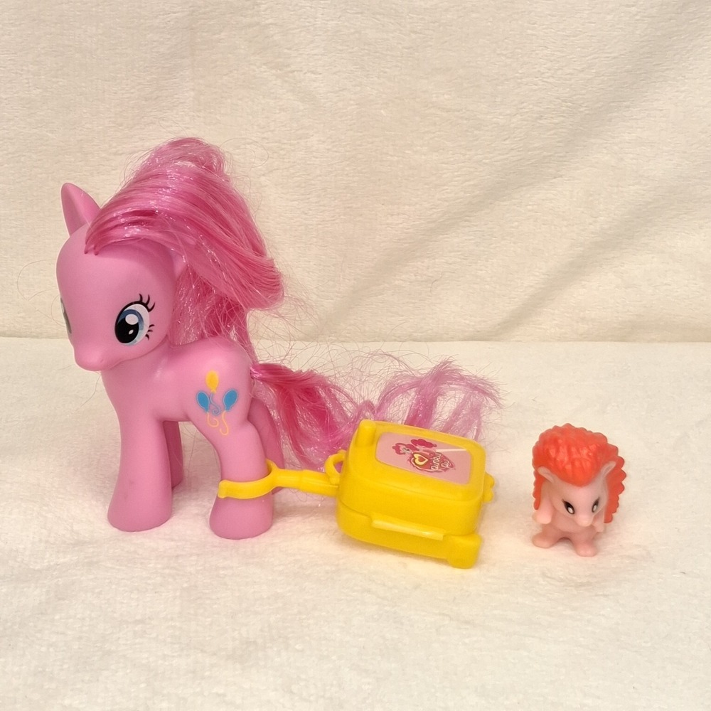 My Little Pony G4 Travel Pinkie Pie w/ Hedgehog Pet Animal Friend